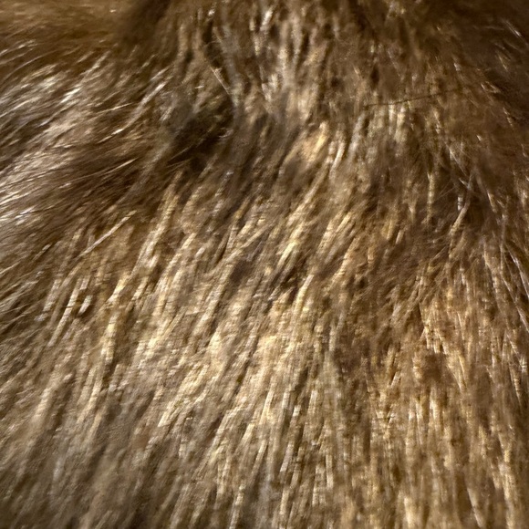 Tweed Coat w/ Fur Collar & Cuffs: Vintage 1960s Brown & Black Wool - Picture 15 of 15